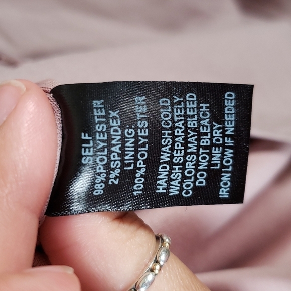 Lulu's scalloped edge halter mini dress, mauve, women's size XL. - Picture 9 of 9